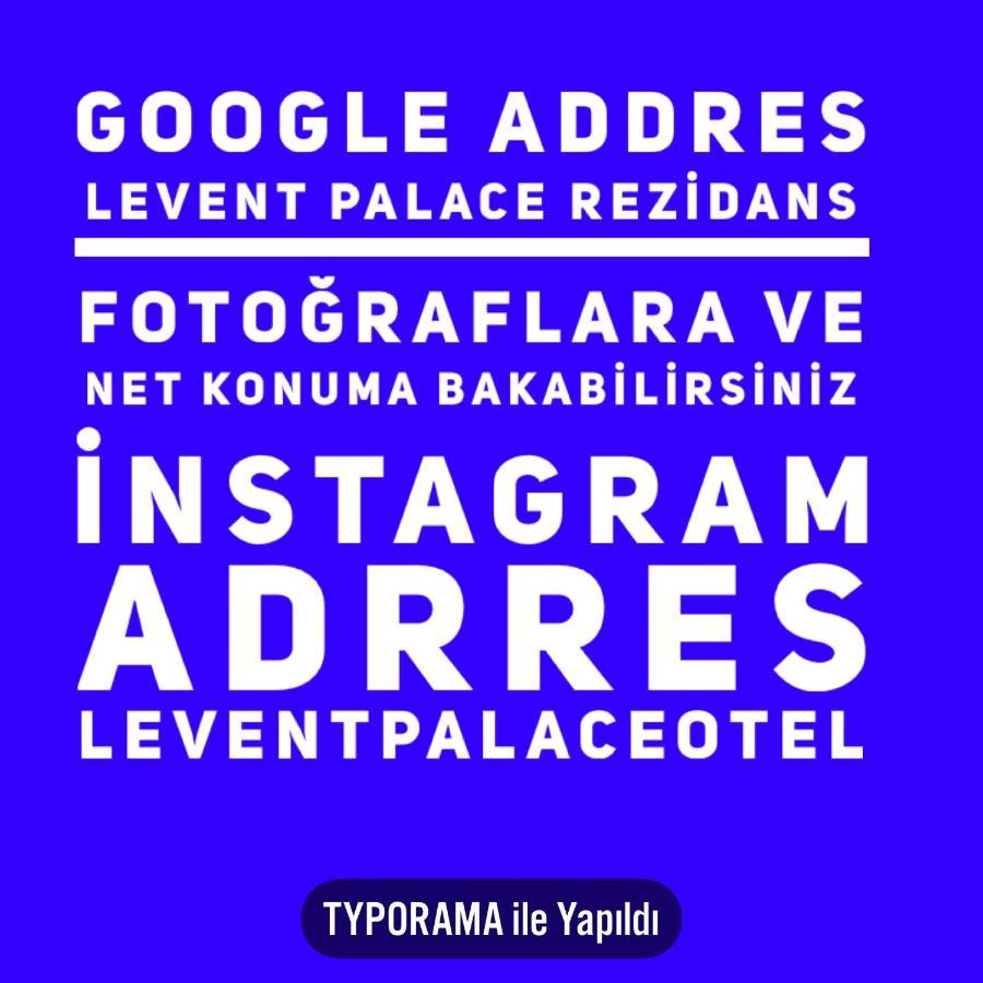 Levent Palace Otel Stdyo Istambul Exterior foto